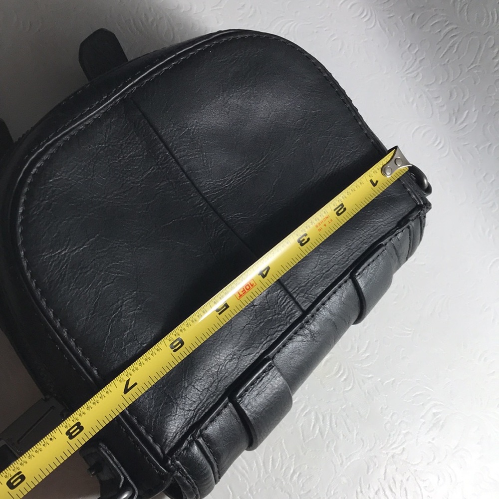 SHE + LO Black Leather Color Studded Small Purse Crossbody Purse Bag - Picture 9 of 10